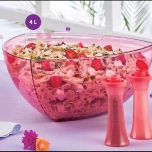 Tupperware Salad Bowl  4 Liter, Fork & Spoon
